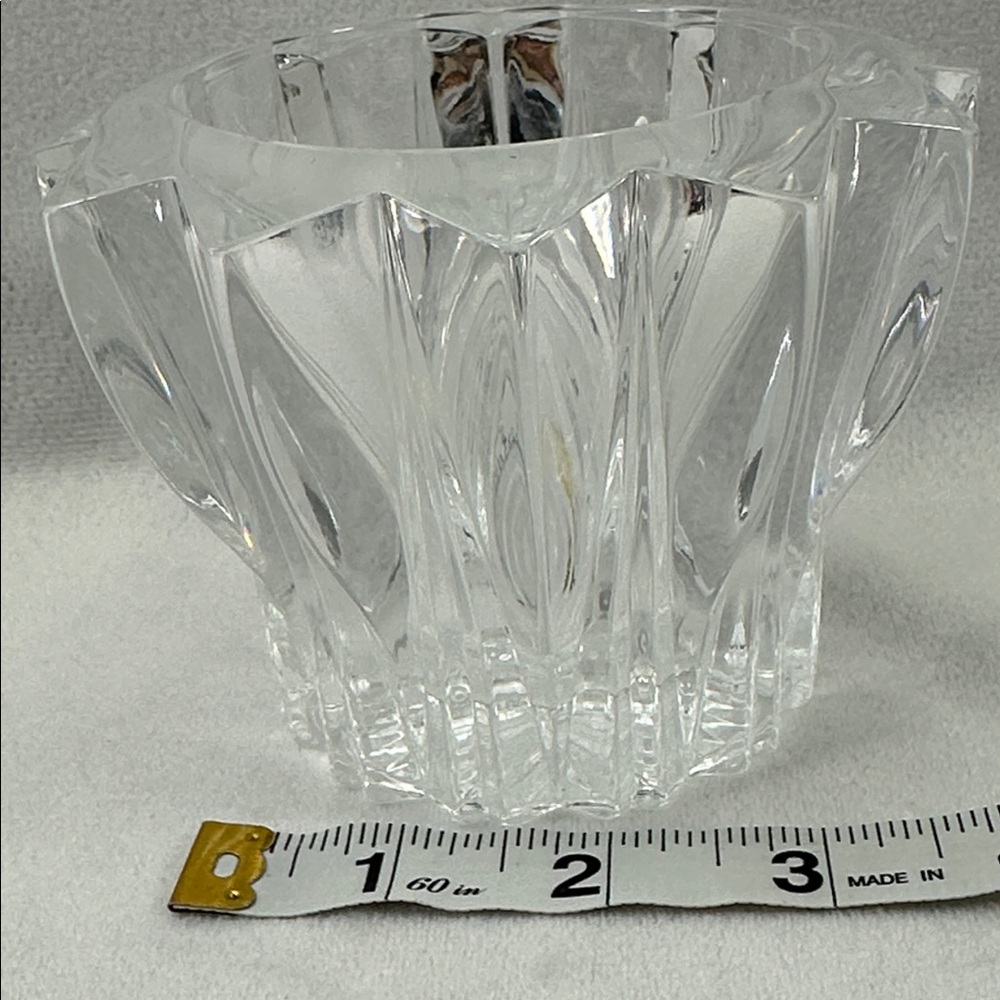 Mikasa Crystal Votive Glass Decorative Sigma Candle Holder - Picture 4 of 14